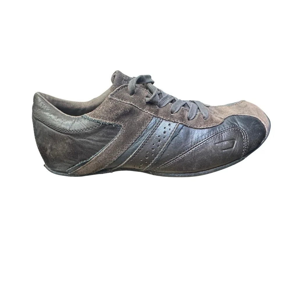 Diesel Windom Mens Dark Brown Leather Suede Low Top Sneakers US 9 EUR 42‎ 00Y828